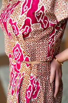 STUDIO GYPSIED | Batik Banded Crop Top In Tumbuh Pink
