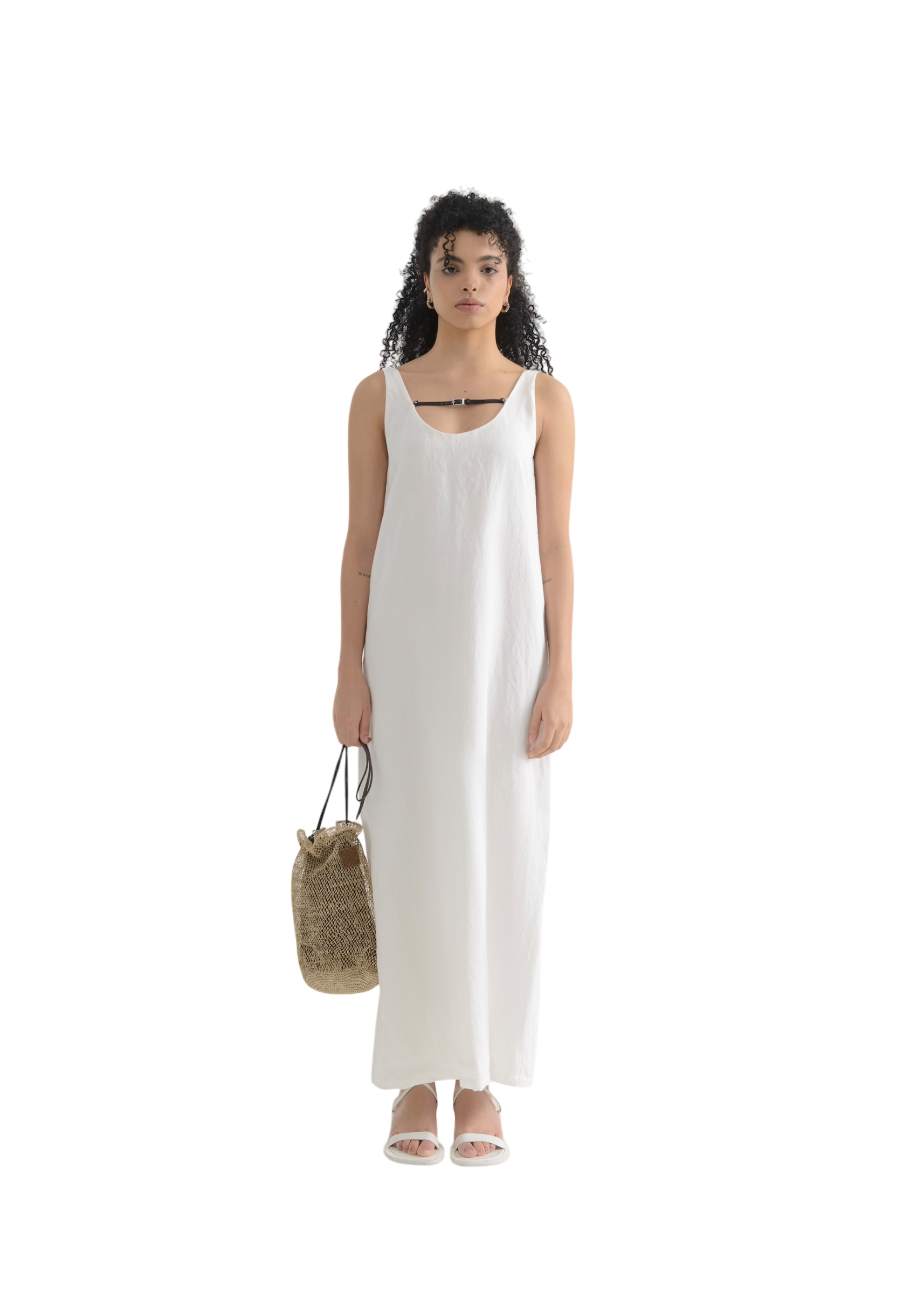 LAYERPLAN | Lena Buckle Linen Maxi Dress