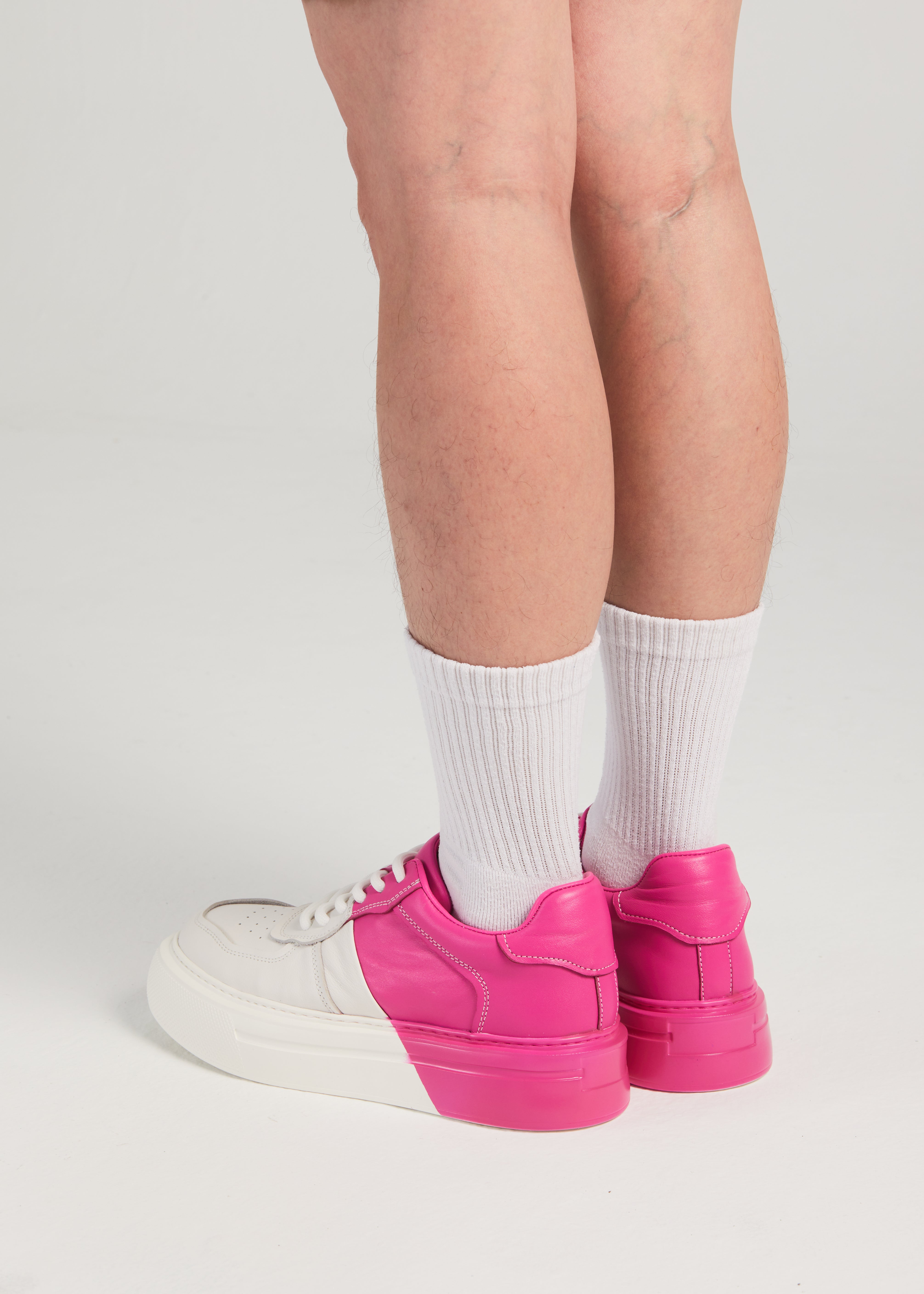 PROJECTWEAR | Fergie Dual Colour Leather Sneaker Pink
