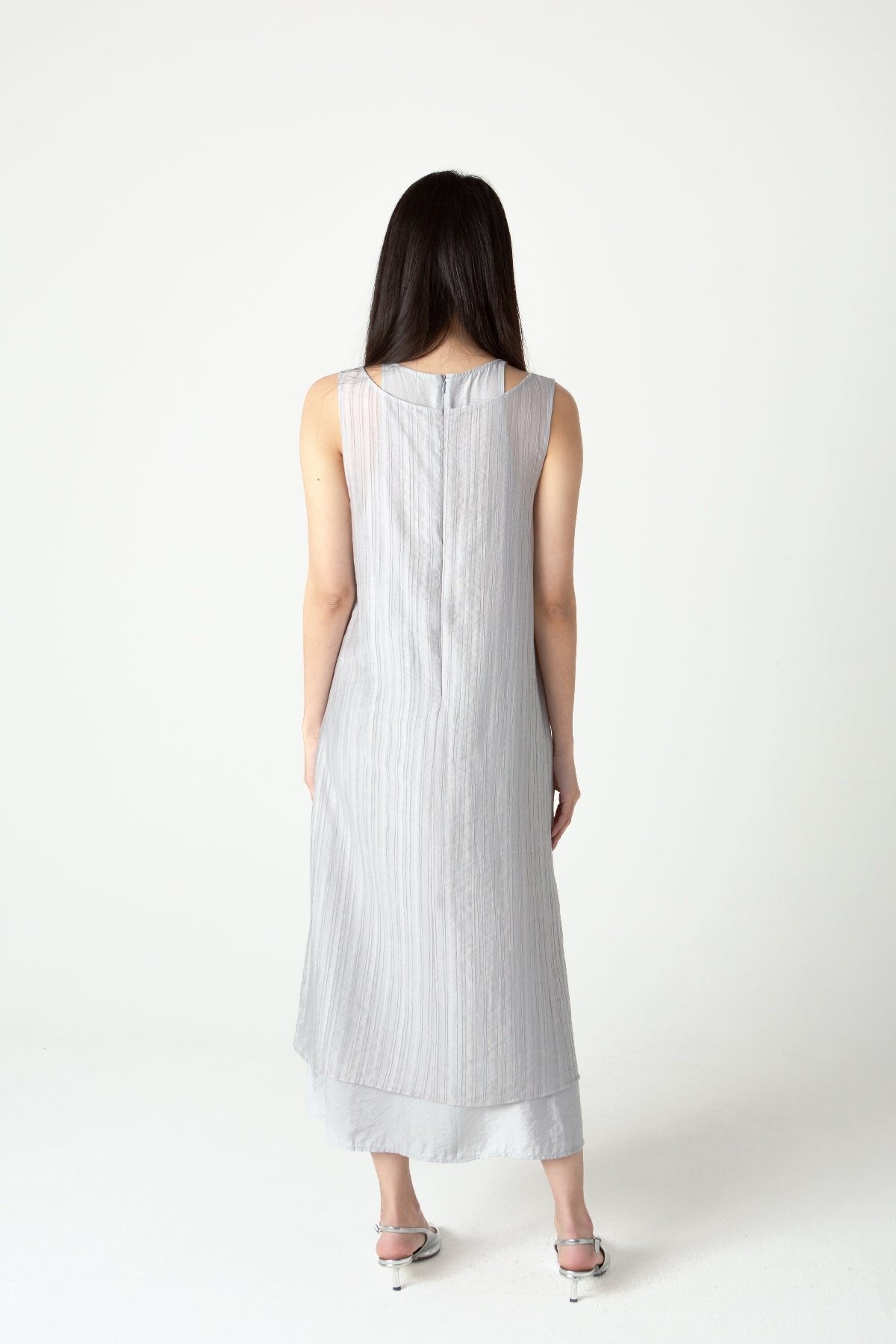 SAERO COLLECTIVE | Mok Textured Dress | Light Grey