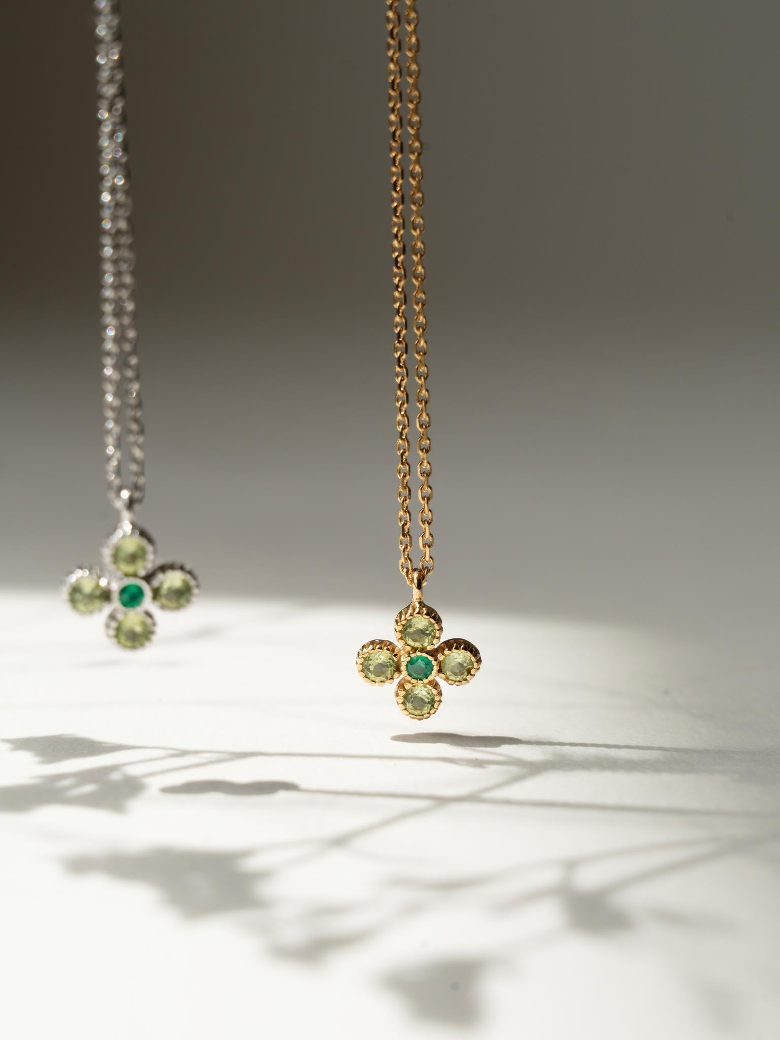EMBRACE JEWELLERY | Gem Bloom Necklace With Peridot