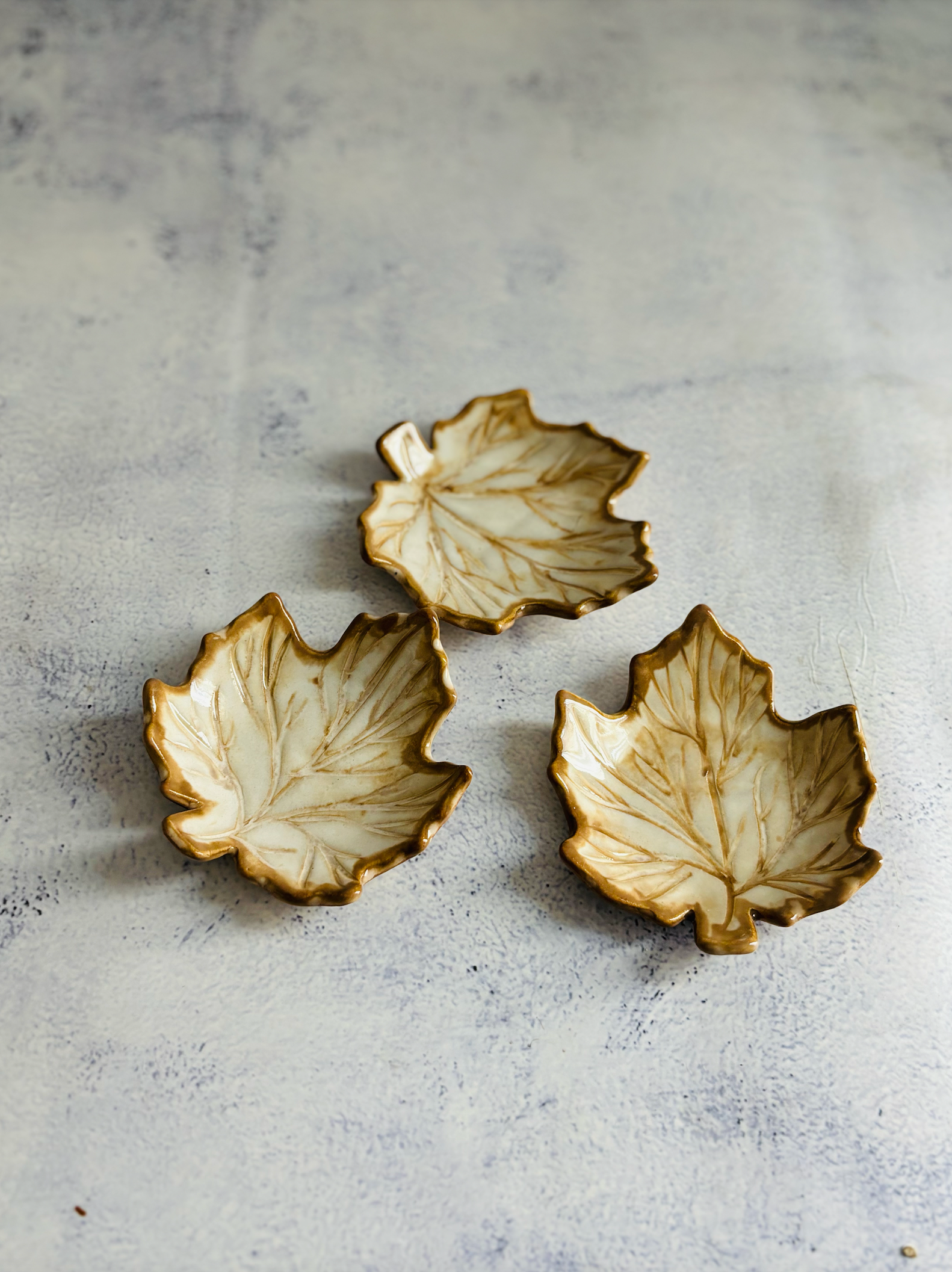 CERAMIC BY JAS | Handmade Ceramic Leaf Trinket Dish S