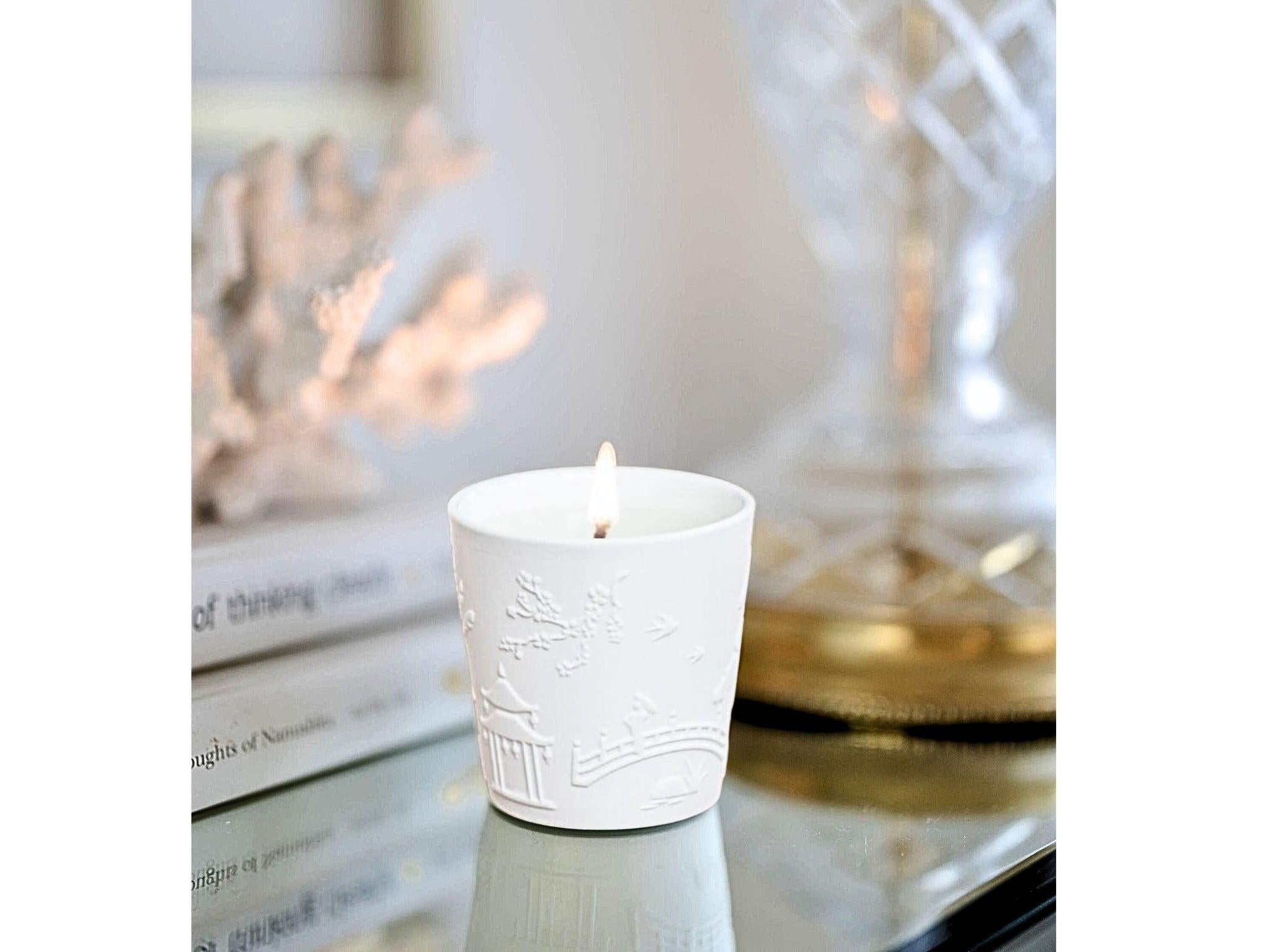 TEMPLE CANDLES | Chinoiserie Ceramic Candle