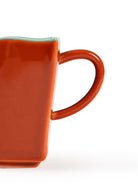 CRAFILAB | Brick Red & Turquoise Handle Tea Cup