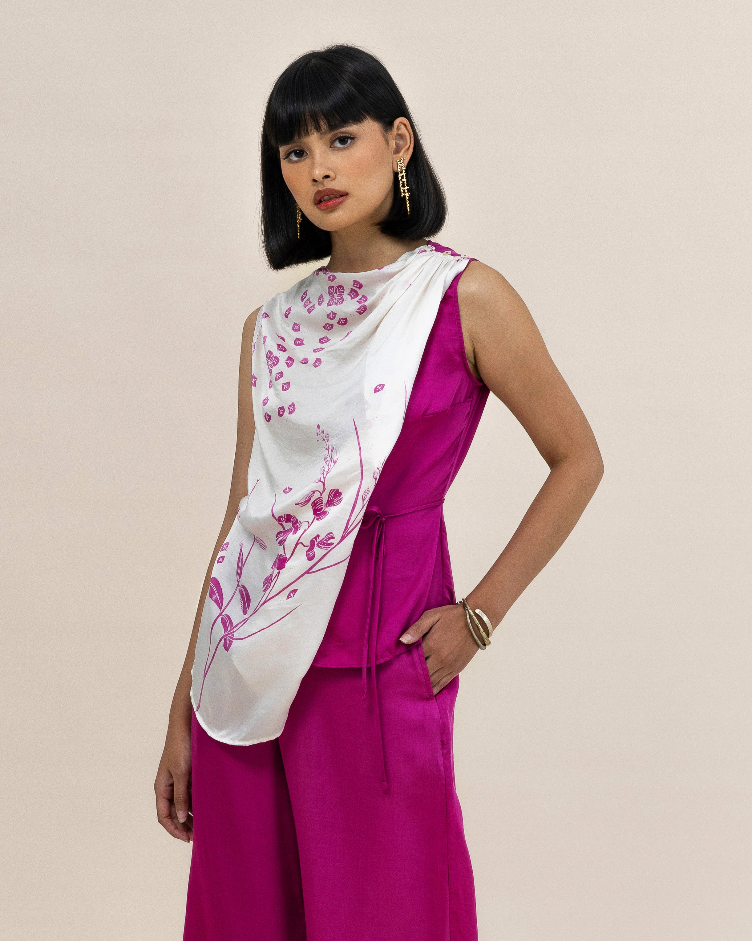 SUKKHA CITTA | KEMBANG - Drapped Ribbon Top