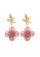 THE ANTECEDENT STORE | Orchid Auspicious Knots - Large Pink Earrings