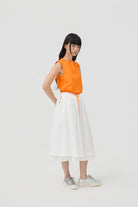 3EIGHTH | Futae Skirt In White Seersucker