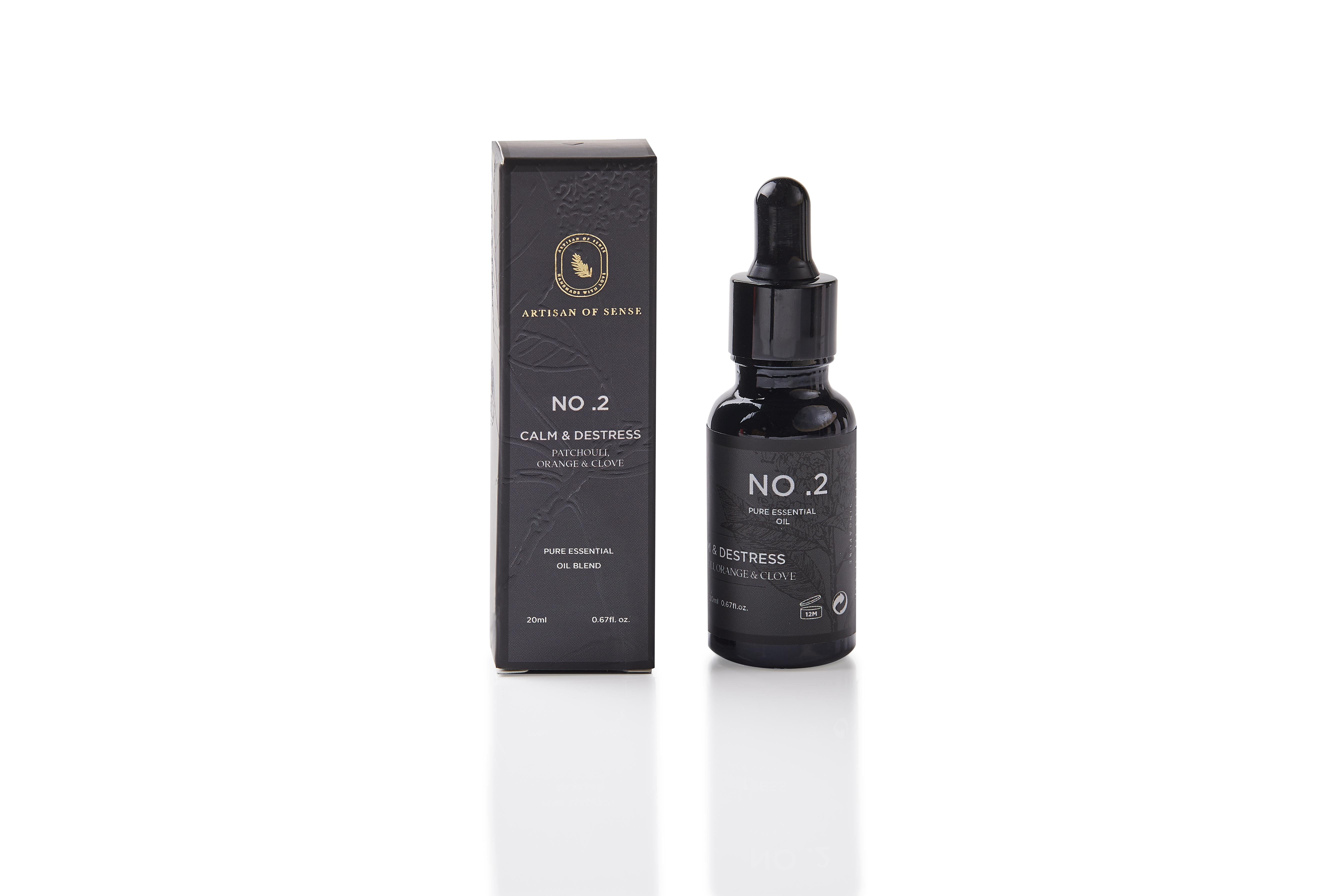 ARTISAN OF SENSE | No.2 Calm & Destress Essential Oil Blend | Patchouli Orange & Clove
