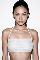 HAI THE LABEL | Summer Bliss | Bandeau Halter Tie Bikini Top - Jelly White