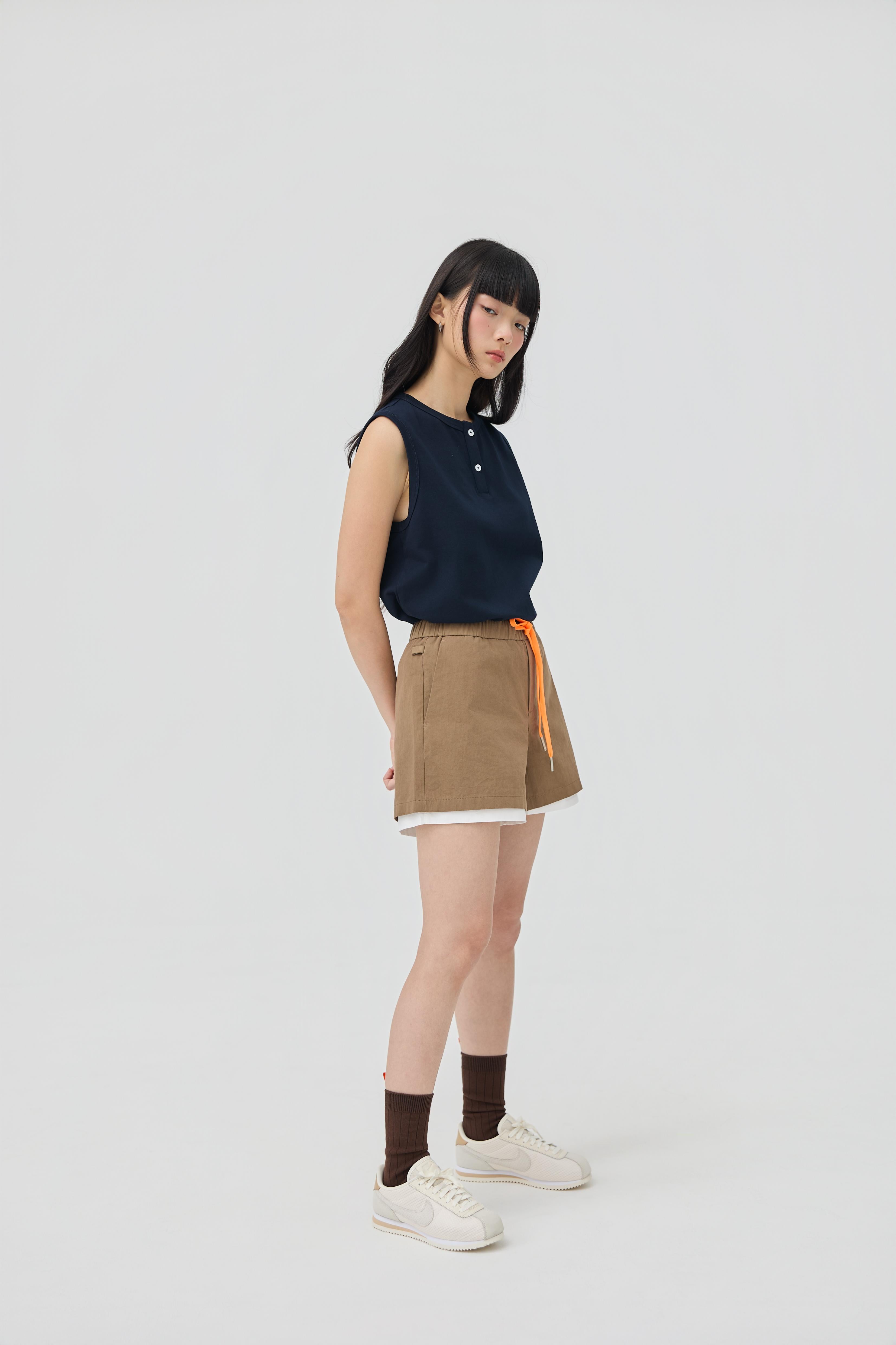 3EIGHTH | Futae Shorts In Sandstone