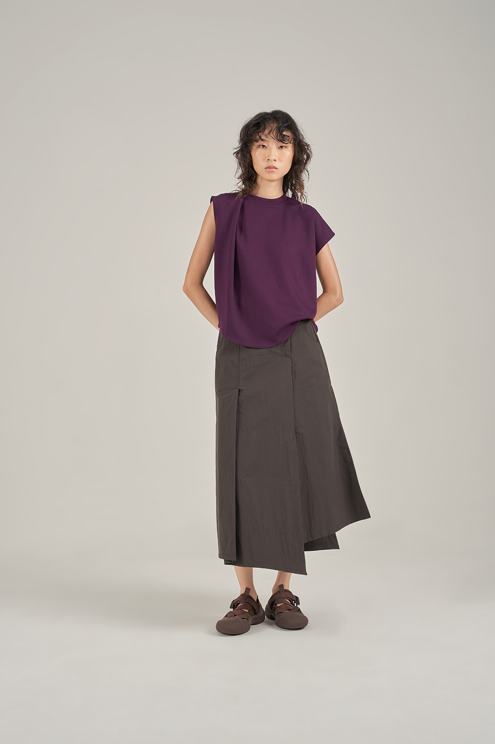 SABRINAGOH | Arleth Knit Top | Black Currant