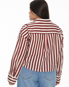 DRESSINGPAULA | Cotton Striped Crop Shirt
