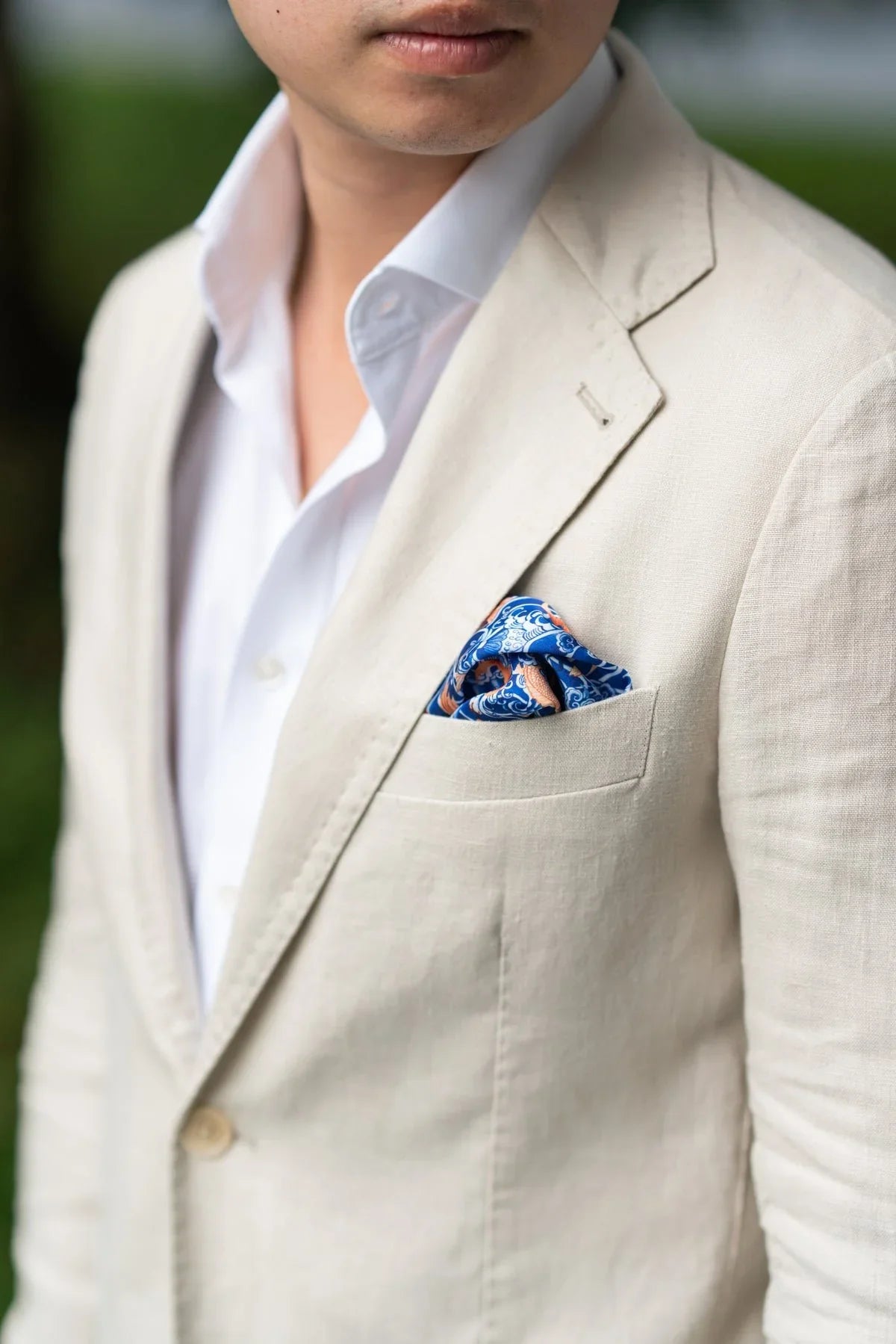 SINGLAPA | Waves Pocket Square