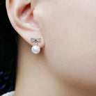 Elegant Freshwater Pearl Earrings WE00062 - PEARLY LUSTRE