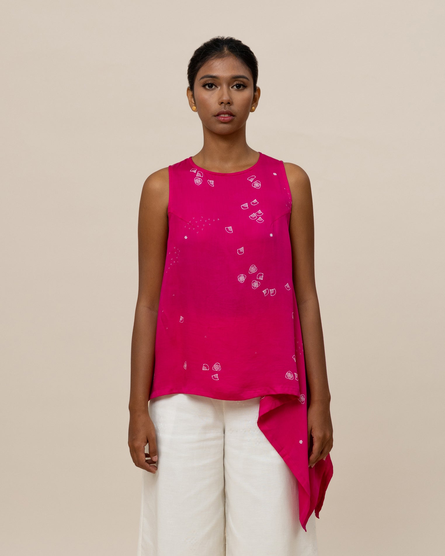 SUKKHA CITTA | SERIBU BUNGA - Asymmetrical Drape Top
