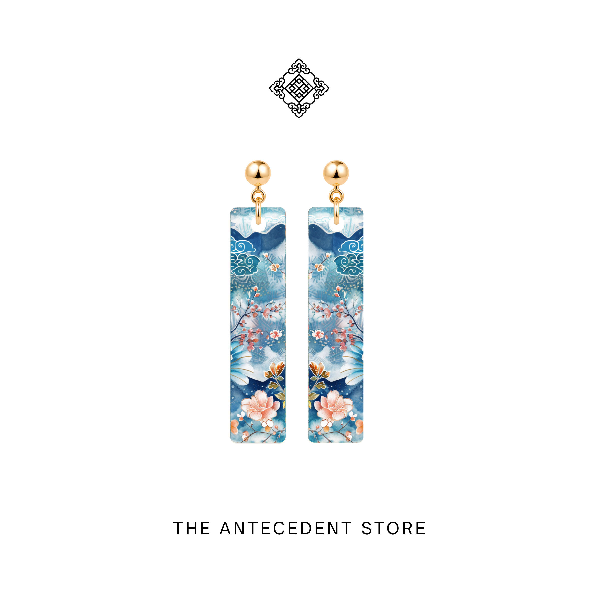 THE ANTECEDENT STORE | Auspicious Clouds & Plum Blossom Earrings