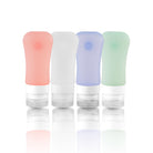 CROSSING | 90ml Bottle Silicone Leak Proof TSA Approved Travel Size (4 Pack) | Assorted