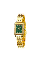 BLACK BY BLUE BRAVE | THCN H· I Eggshell Green Dial Gold Bracelet Watch
