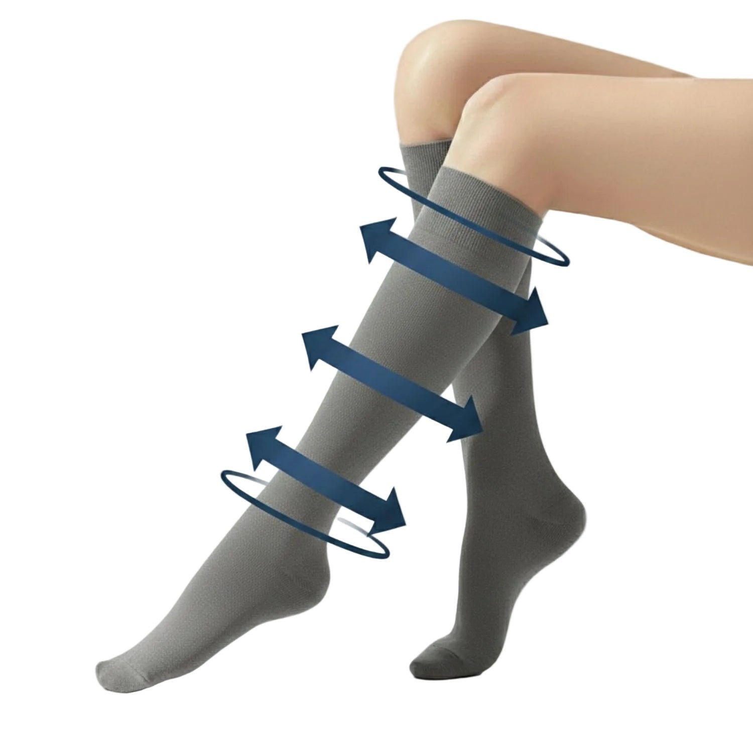 CROSSING | Travel & Flight Compression Socks | Grey