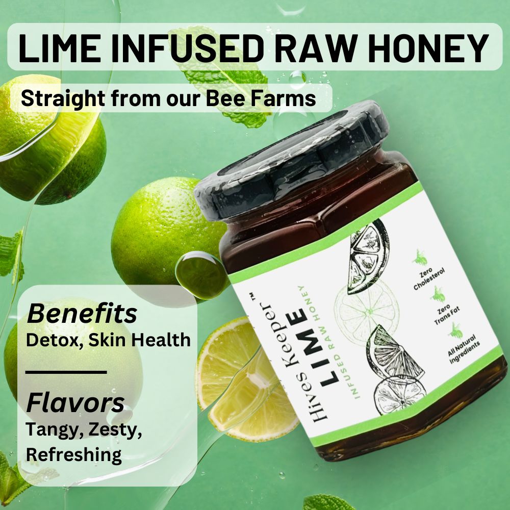 HIVES KEEPER | Infused Raw Honey (with Gift Box) - Lime Infused Raw Honey