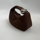 WU HAUS | Orbit Lightweight Suede Coffee Sculptural Bag