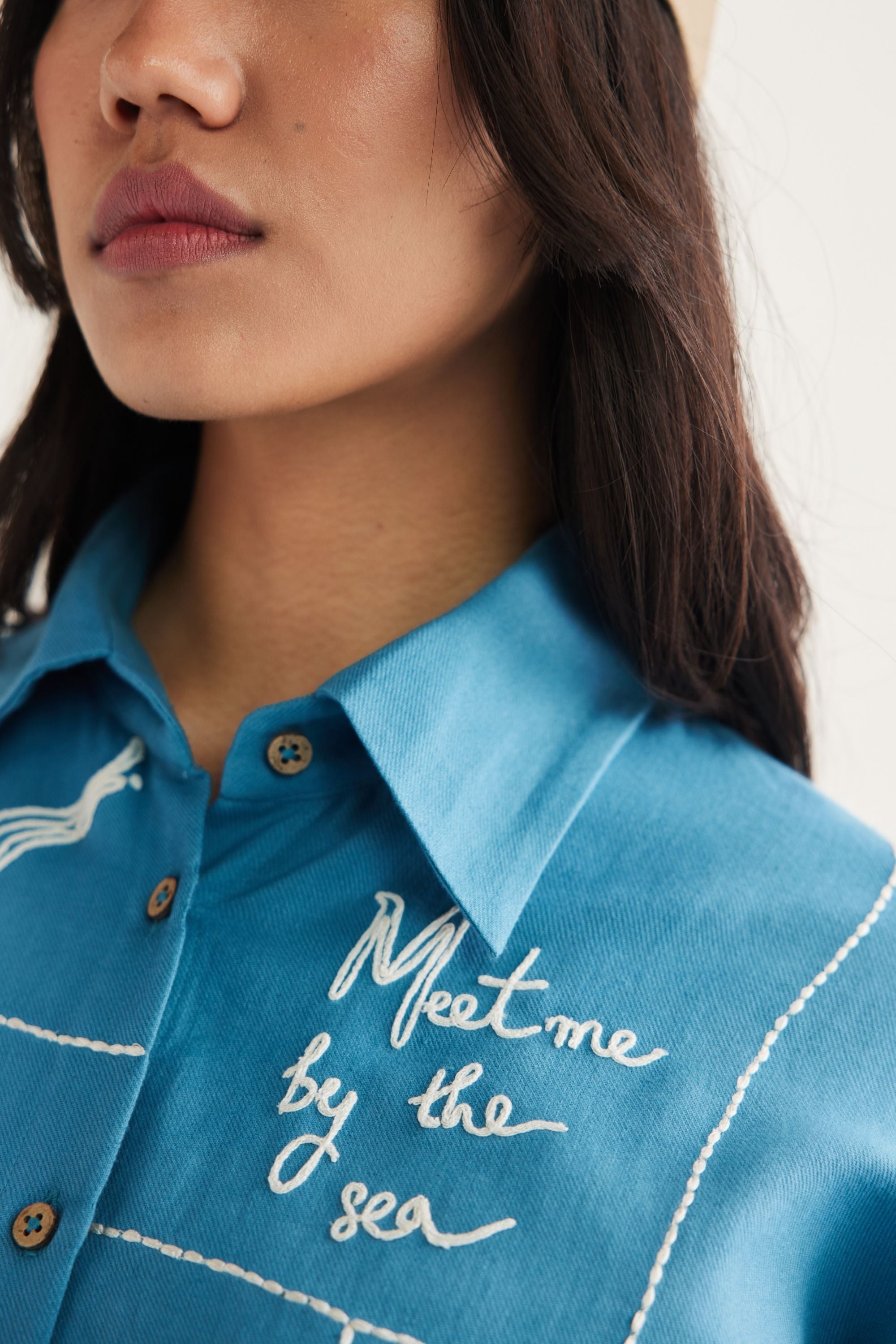 SUI | Meet Me By The Sea Handwoven Twill Shirt