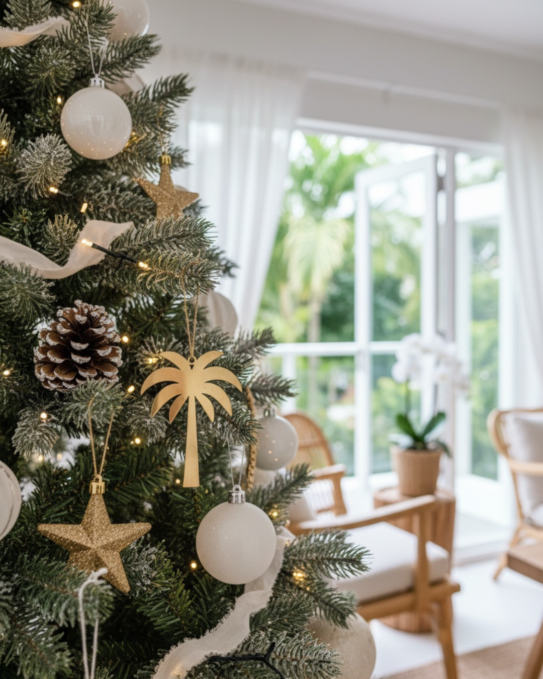 STRAIT LIGHTS | Brass Palm Tree Decoration