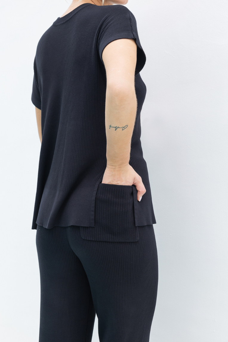 OLIVE BASICS | Abby Knit Pocket Pants