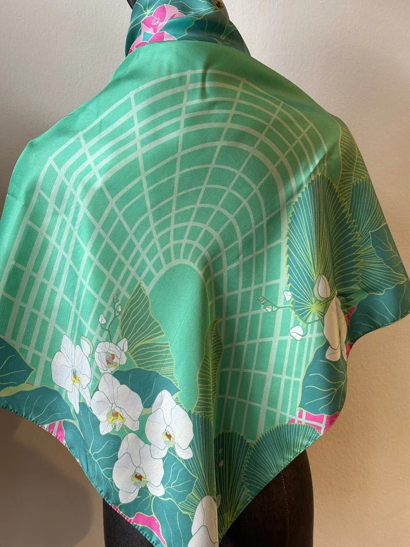 BINARY STYLE | Botanic Oasis By The Bay Silk Scarf
