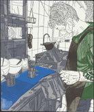 TATSU MAKER WORKS | Zhong Ping Kopitiam Original Linocut Print