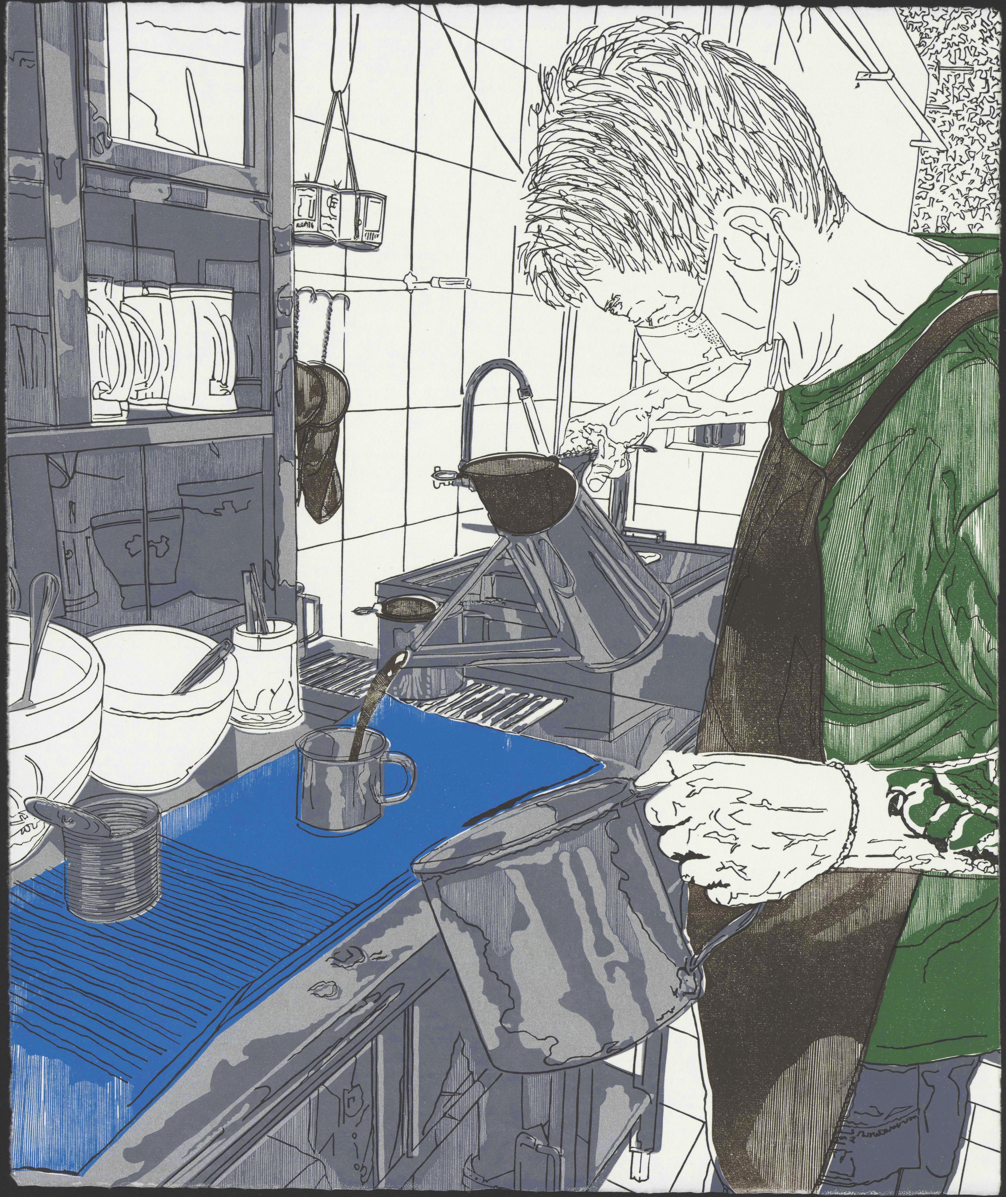 TATSU MAKER WORKS | Zhong Ping Kopitiam Original Linocut Print
