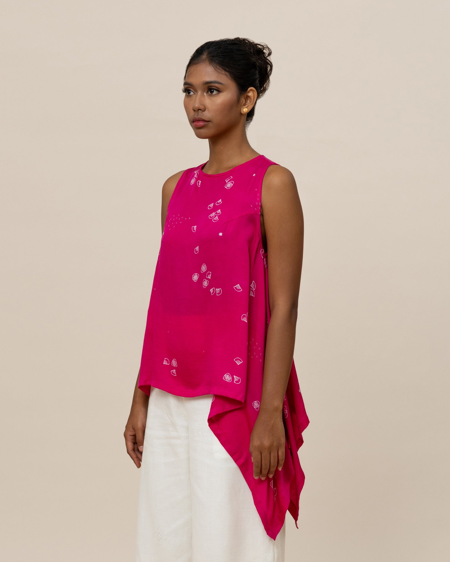 SUKKHA CITTA | SERIBU BUNGA - Asymmetrical Drape Top