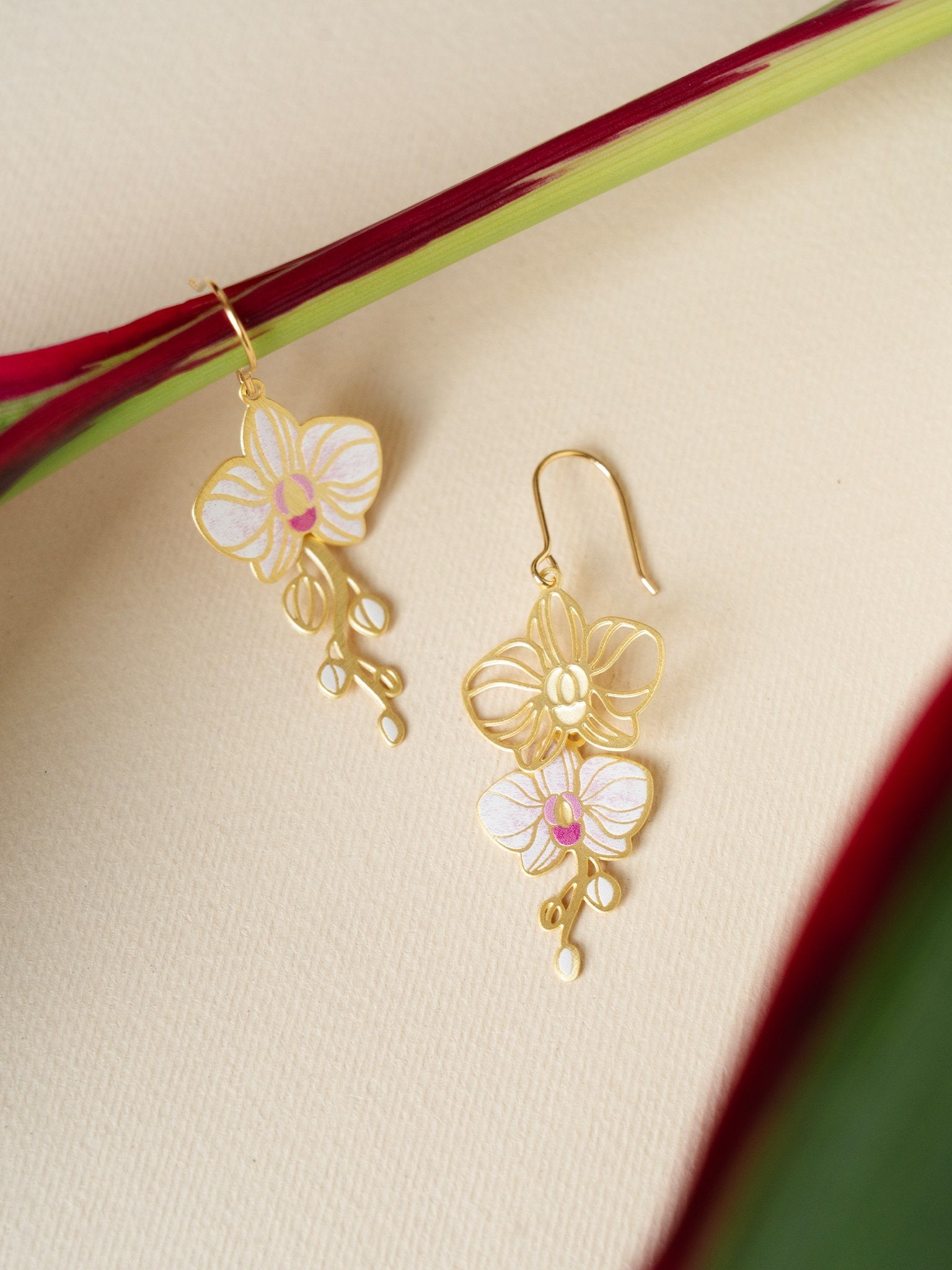 EMBRACE JEWELLERY | White Orchid Earrings