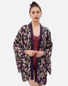 STUDIO QILING | Phoenix Pink Sage Silk Blend Kimono