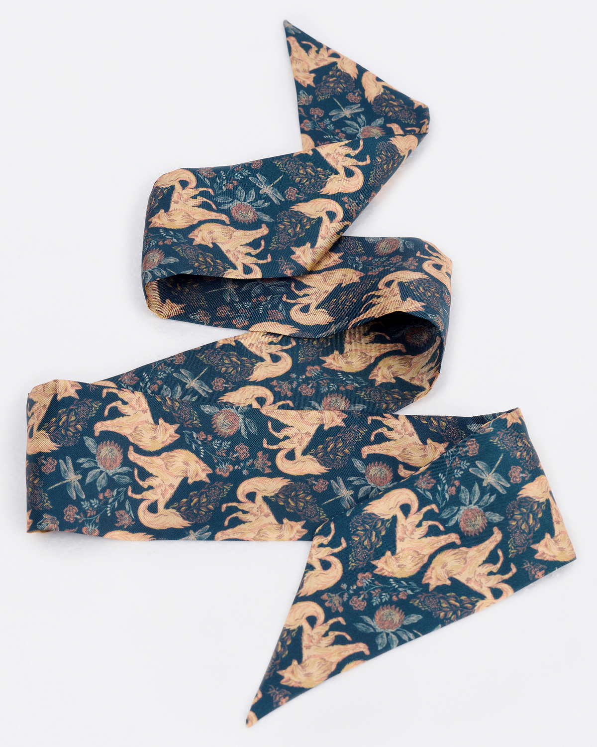 STUDIO QILING | Kitsune Teal Desert Silk Bandeau 100