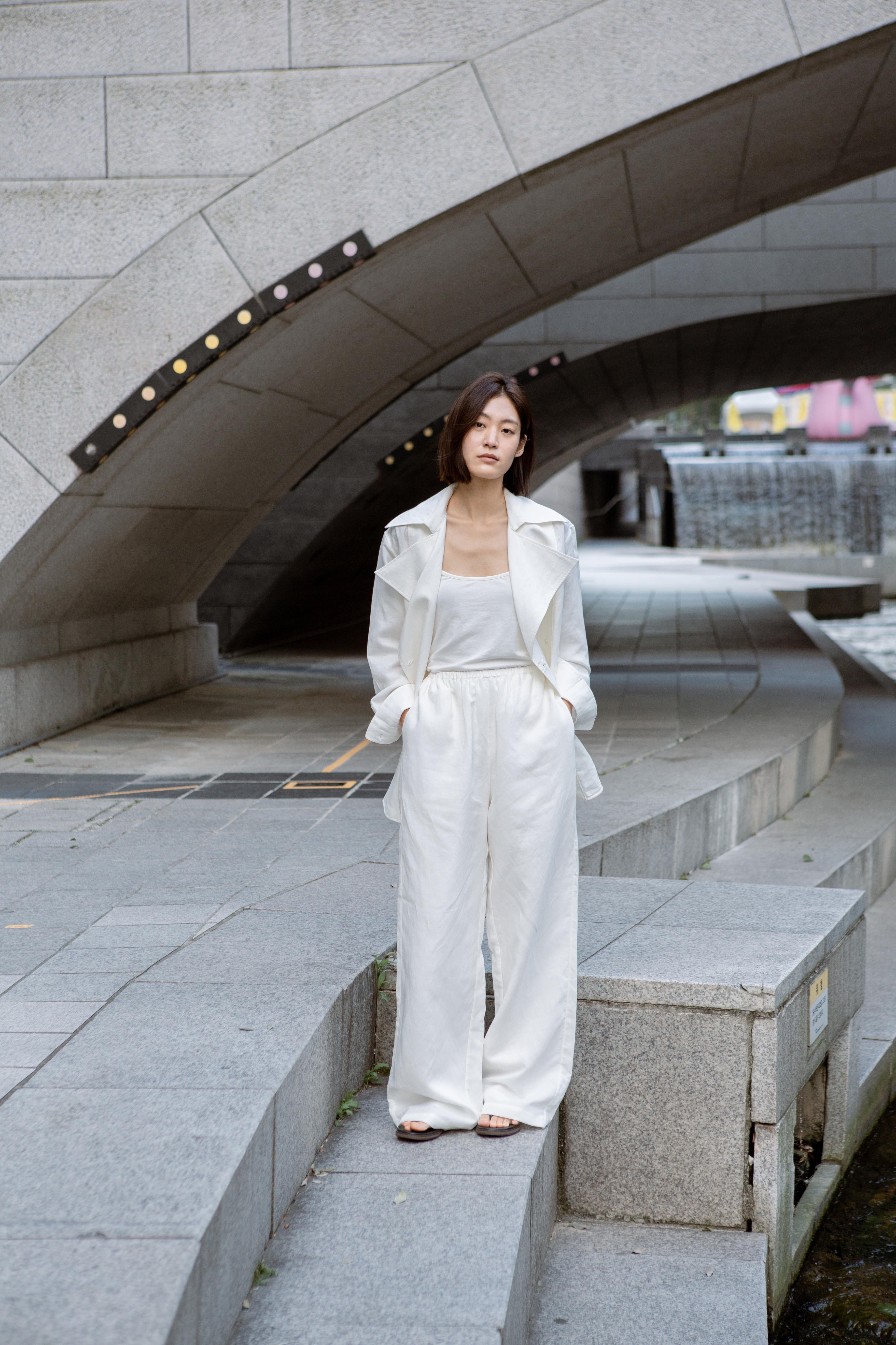 LAYERPLAN | Liora Linen Double-Breasted Shirt Jacket