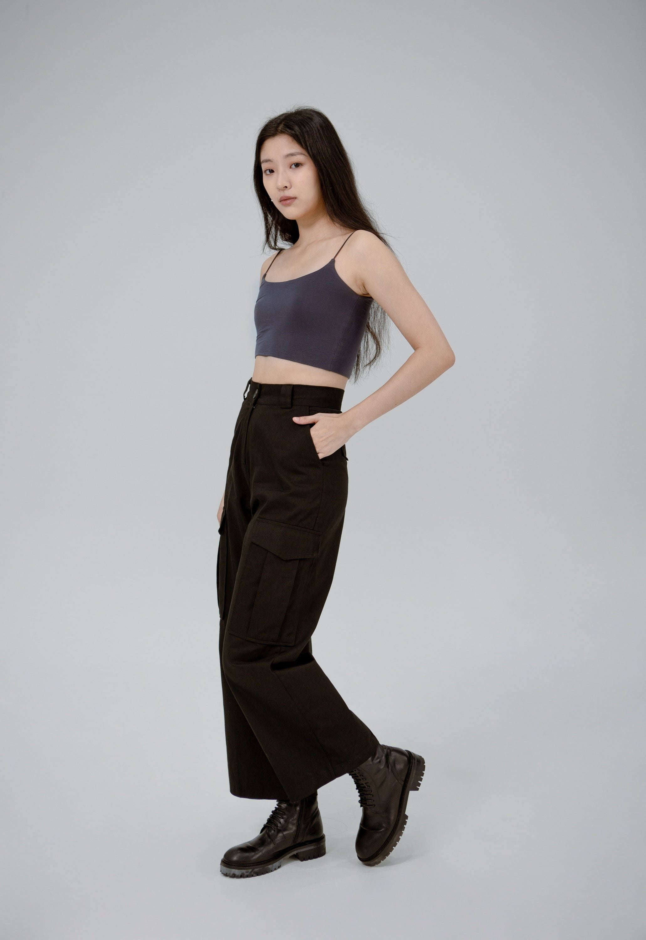 SAERO COLLECTIVE | Tencel Top | Lead Grey