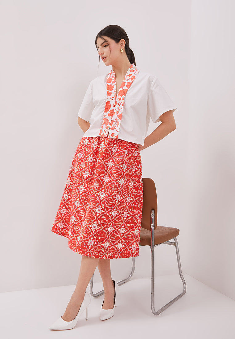 ANS.EIN | CALLIGRAPHY TILES Straight Skirt