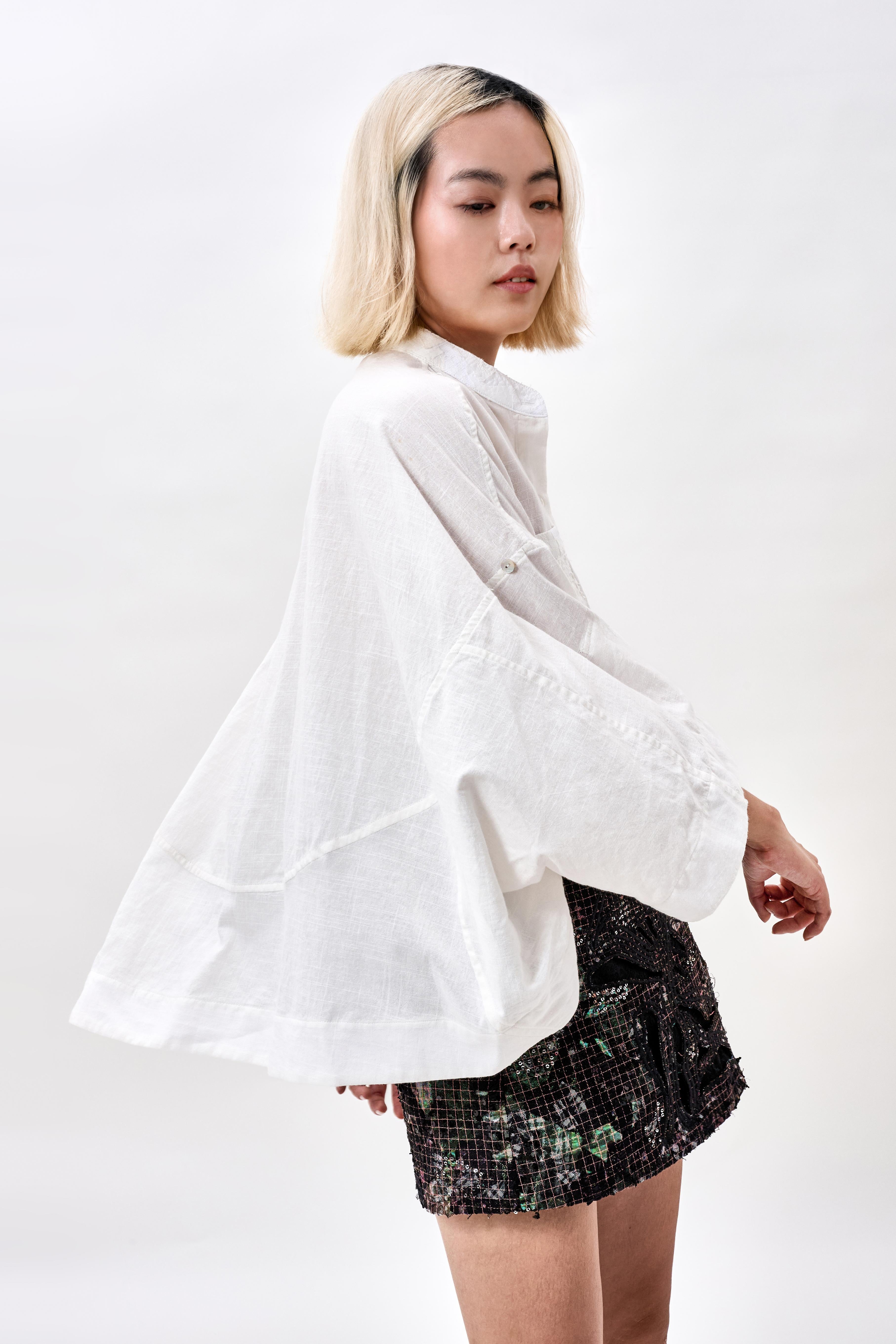 KHAAR | White Coral Crop Top