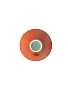CRAFILAB | Brick Red & Turquoise Bamboo Hat Lidded Bowl