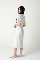SAERO COLLECTIVE | Wrapline Dress | White