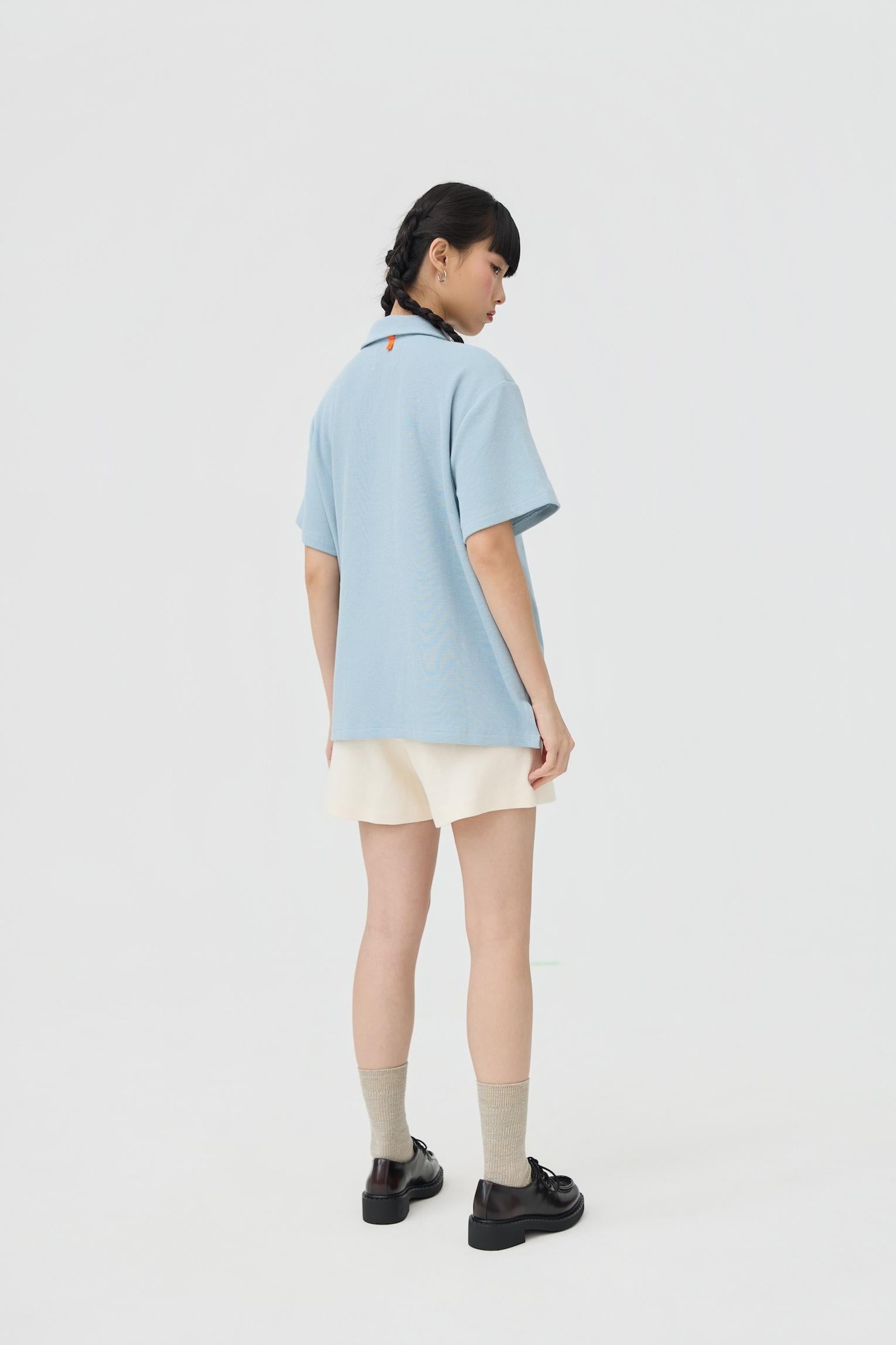 3EIGHTH | Jinwa Knit Tee | Powder Blue