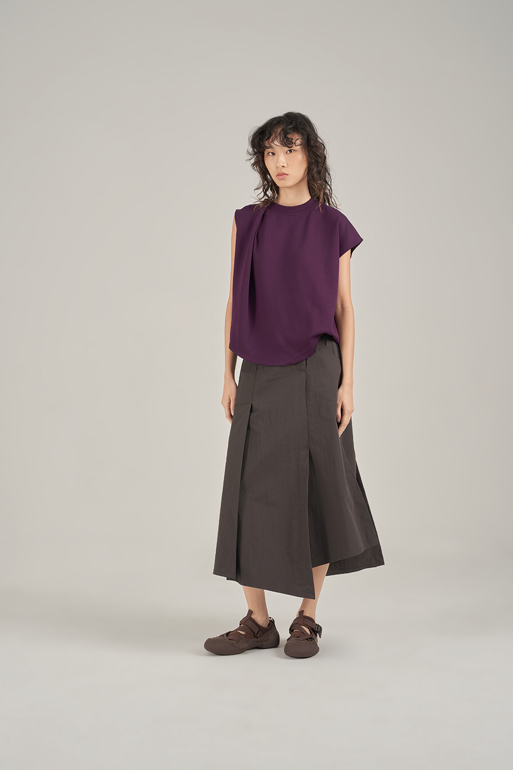 SABRINAGOH | Arleth Knit Top | Black Currant
