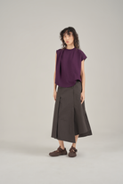 SABRINAGOH | Arleth Knit Top | Black Currant