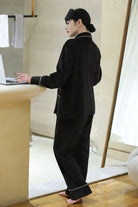 BELLS & BIRDS | Jardin Fleece Pants Set (Black)