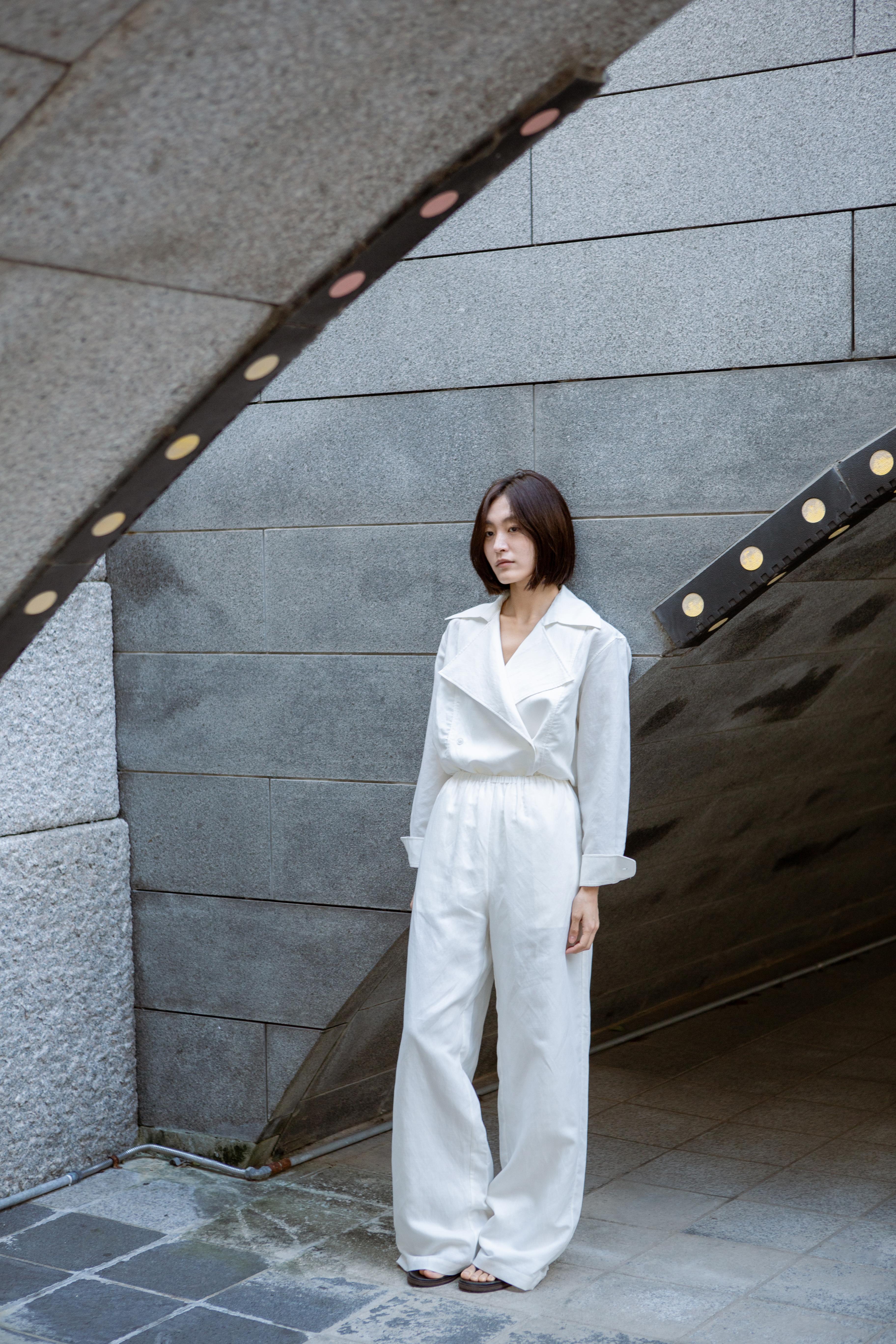 LAYERPLAN | Liora Linen Double-Breasted Shirt Jacket