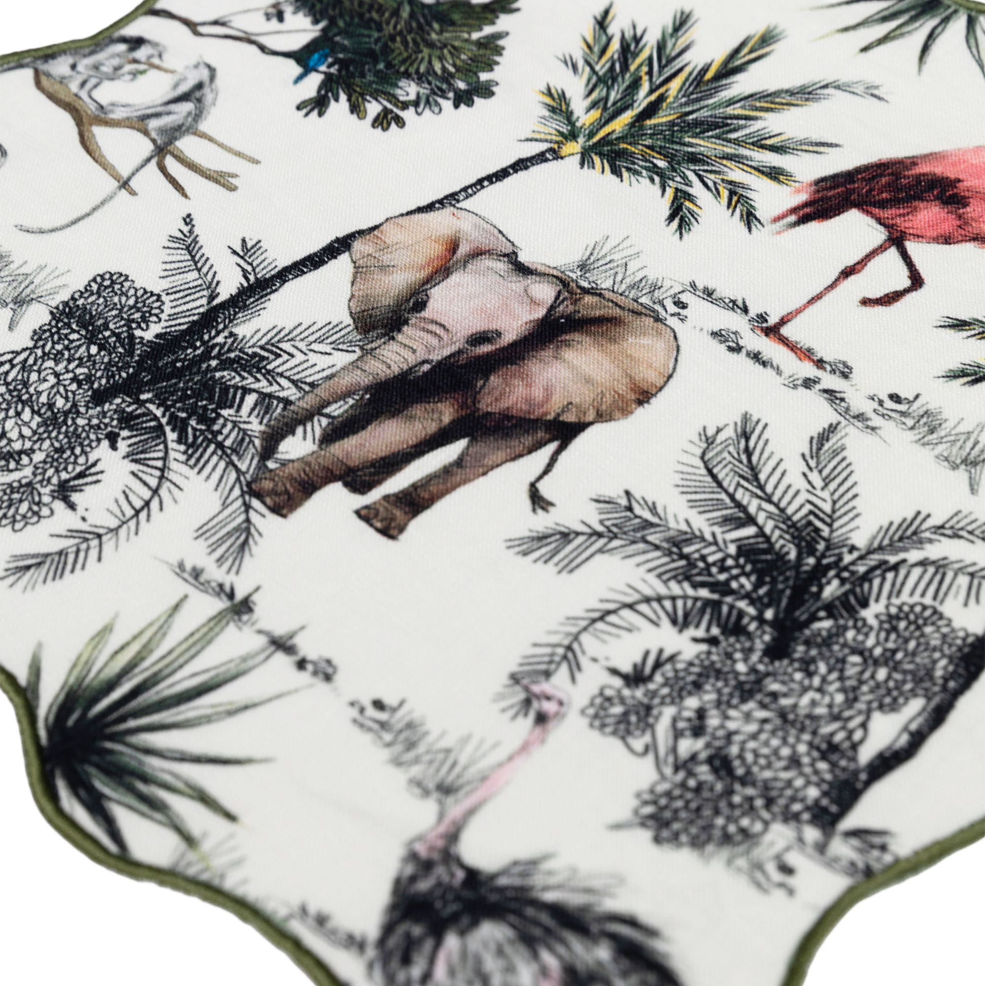 MEJA | The Aventure Africaine’ Cocktail Napkin - Marshmallow Print (Set Of 2)