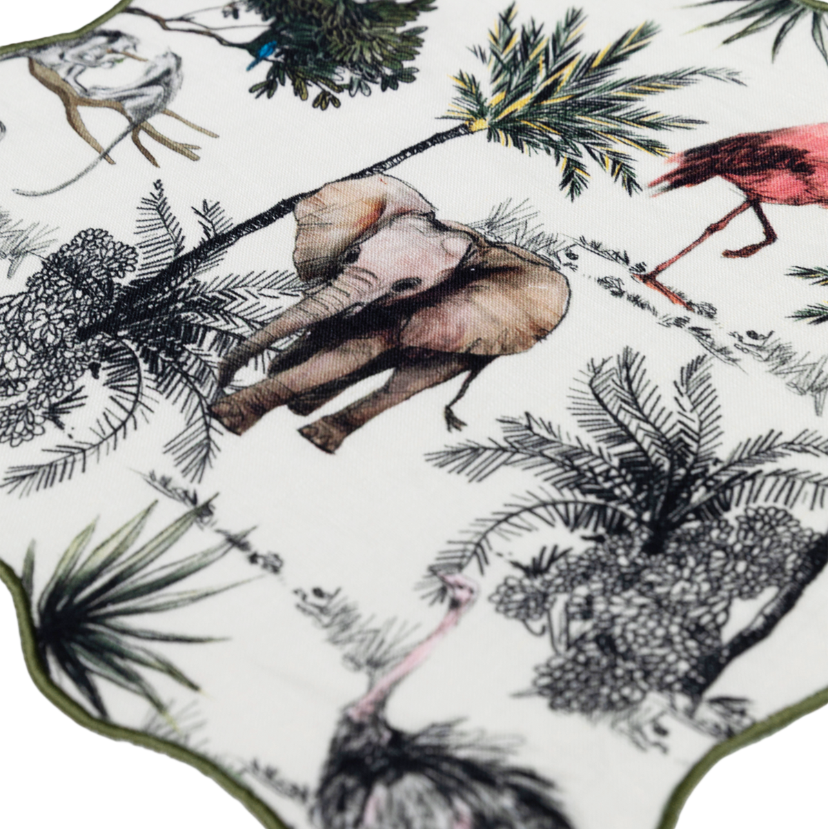 MEJA | The Aventure Africaine’ Cocktail Napkin - Marshmallow Print (Set Of 2)