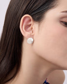 STUDIO QILING | Pebble Stud Earrings Silver