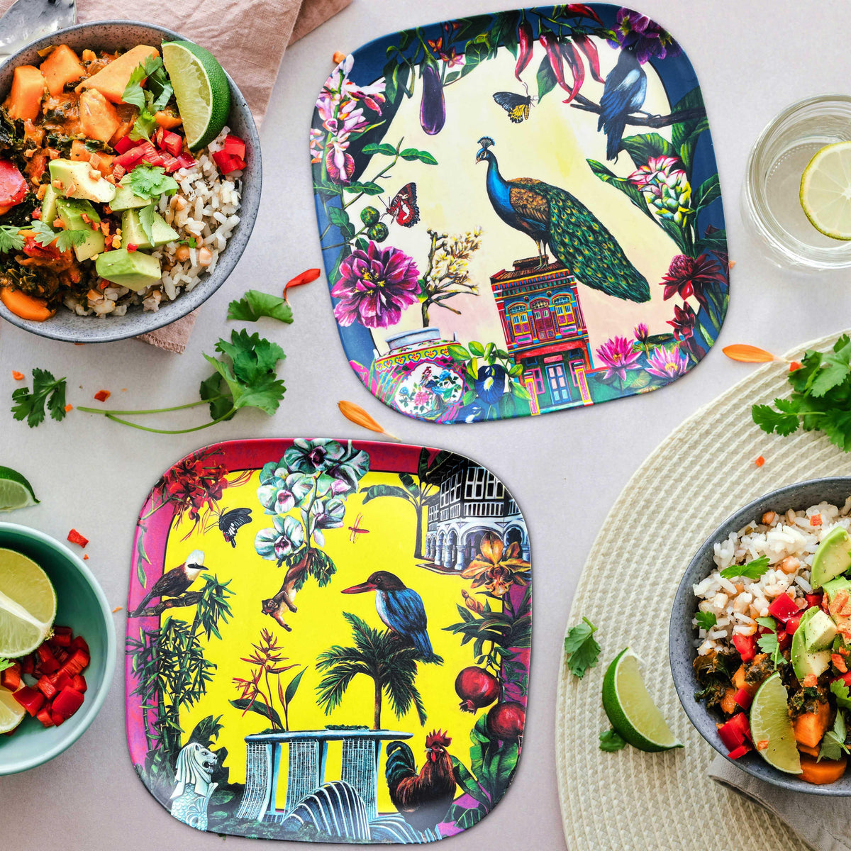 KELLY SER ATELIER | City in Nature Bamboo Plates Set: Treasures Edition